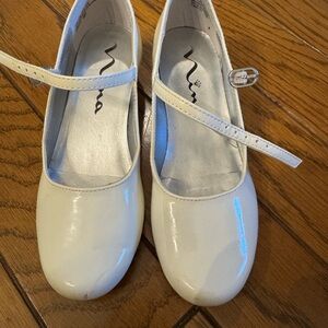 Girls Nina White Kids Mary Jane Dress Shoes